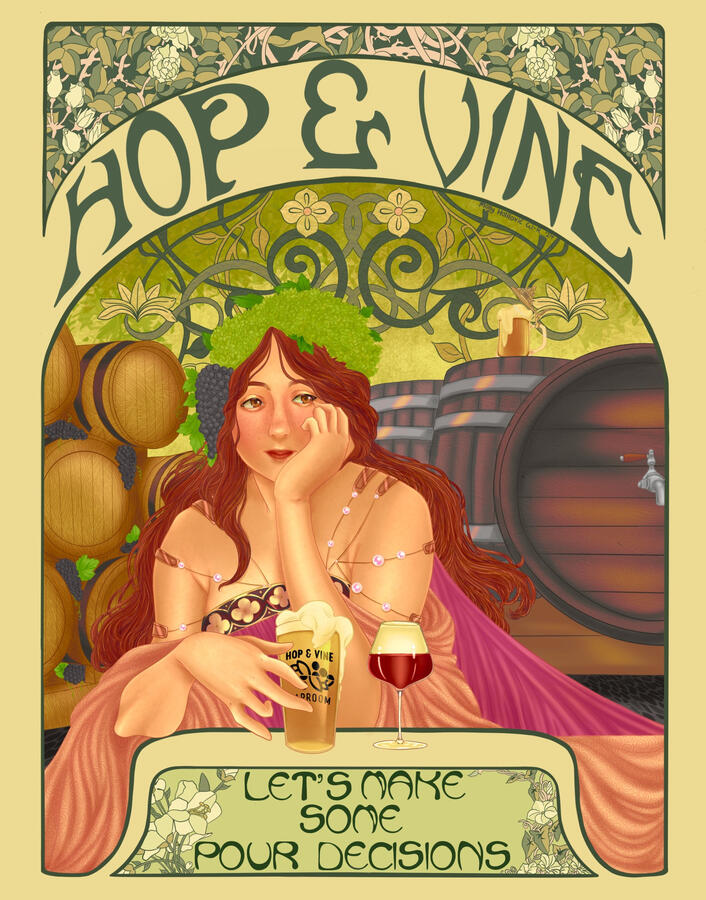 Hop &amp; Vine Poster